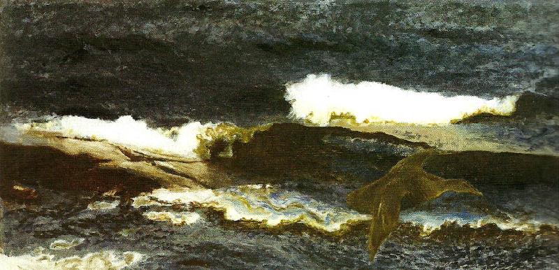 bruno liljefors branning Norge oil painting art